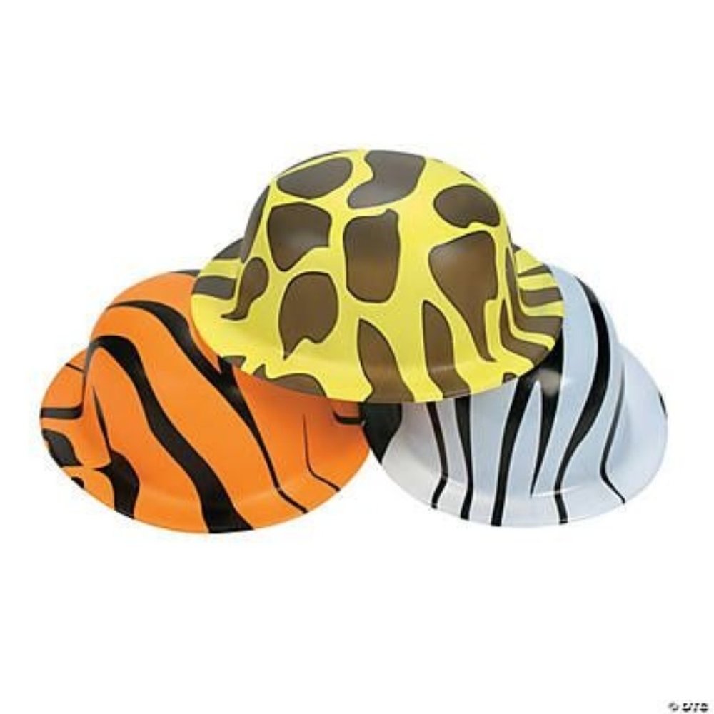 Animal Print Derby Hats 24 count